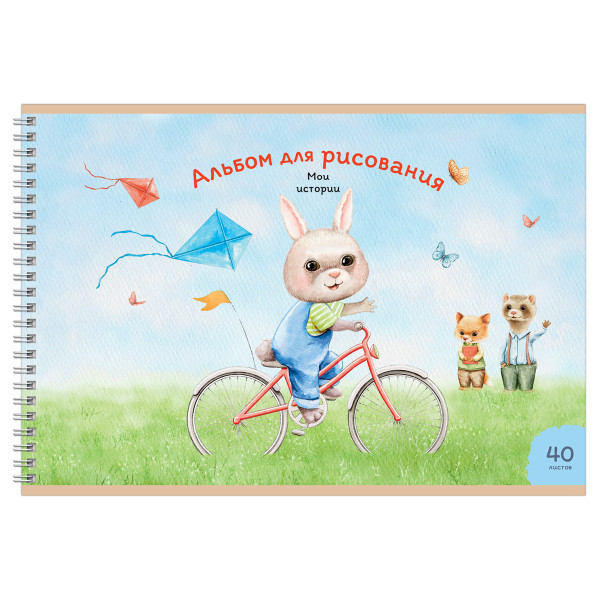 Альбом для рисования 40л. A4 BG "Мои истории" на гребне RE-АР4гр40_12853