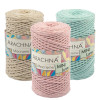 Пряжа ARACHNA Macrame Mini Lurex 75% хлопок, 15% полиэстер, 10% люрекс 1 x 250 г 200 м