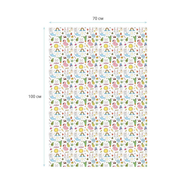 Упаковочная бумага белый крафт MESHU "WOW" 1л. 70 x 100 см 70 г/м2 RE-MS_46379