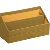 Лоток для писем RHODIARAMA 25 x 10 x 14 см, 2 отделения, экокожа, золото RH-194599C