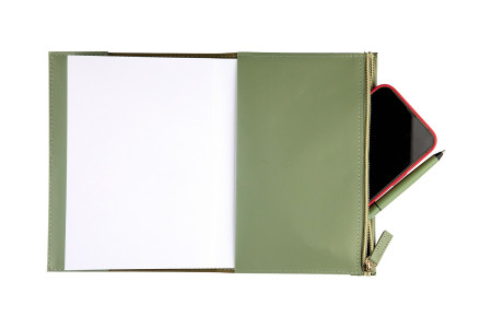 Блокнот-клатч для записей Стихия 80 г/м2, 14.2 x 20.5 см, 80 л, мягкая обложка, оливковый NP-ST04041