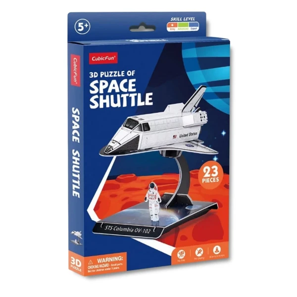 3D пазл CubicFun Серия "Космос" Космический шаттл, 23 деталей UT-E1626h(W3197h)