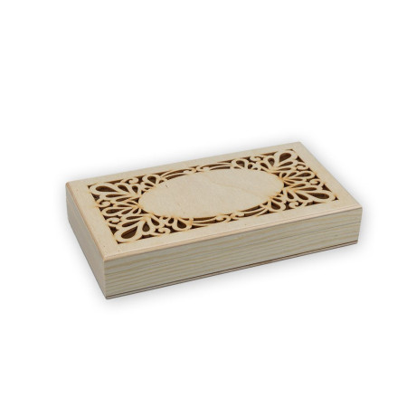 Заготовка для декорирования Mr.Carving Купюрница с резной крышкой 18.5 х 9.5 х 3 см сосна ВД-470