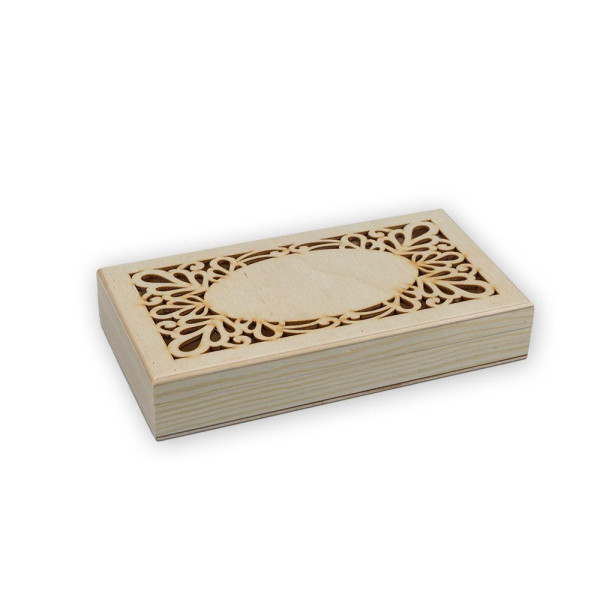 Заготовка для декорирования Mr.Carving Купюрница с резной крышкой 18.5 х 9.5 х 3 см сосна ВД-470