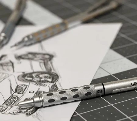 Карандаш PENTEL Graphgear 1000 автоматический профессиональный 0.5 мм, металлический корпус PG1015-A