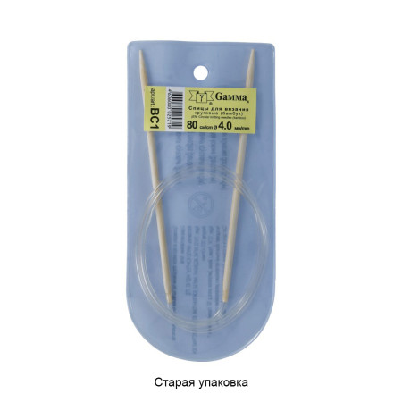 Спицы круговые GAMMA бамбук d 4.0 мм 80 см BC1-40