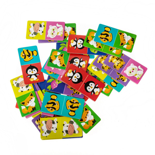 Домино Вaby Toys для малышей "Животные" 28 элемента, 3+ KOR-04047