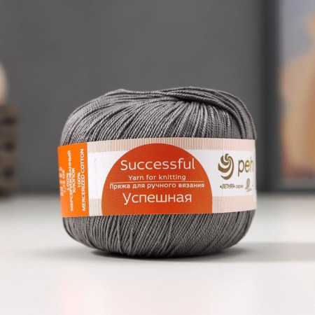 Пряжа Пехорская ПТ "Успешная" 100% мерсеризованный хлопок 1 х 50 г 220 м №393 св.моренго PEH-USP-393