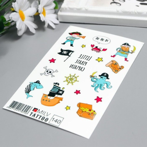 Татуировка на тело "Маленький пират" 10 x 15 см SIM-7830696