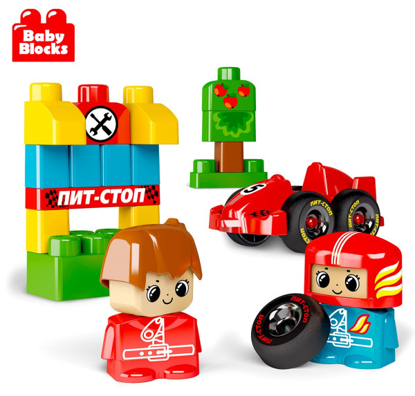 Конструктор Baby Blocks "Пит-стоп" 30 деталей KOR-03909