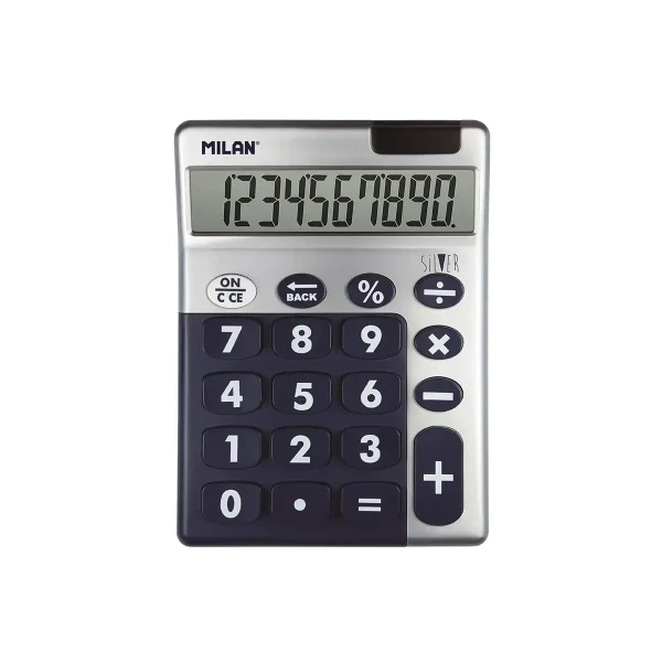 Калькулятор настольный MILAN Silver, 10-разрядный, синий ML-159906SL