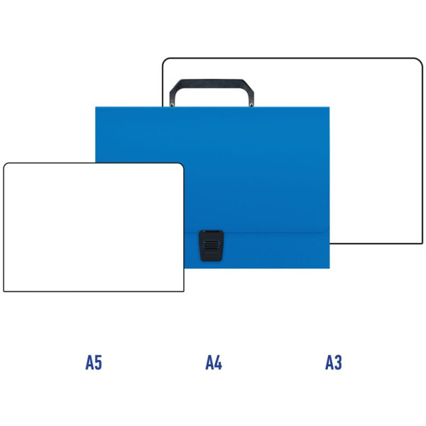 Папка-портфель 1 отделение A4 Berlingo "Color Zone" 330 x 230 x 35 мм, 1000 мкм, синяя RE-PF4_01041