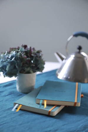 Блокнот RHODIA Goalbook A5 90 г/м2 120 л, в точку, мягк.обл., на резинке, морская волна RH-117807C