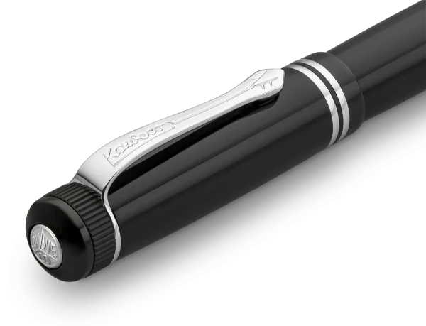 Ручка-роллер KAWECO DIA2 0.7мм черный корпус с хромированными вставками  KAW-10000566