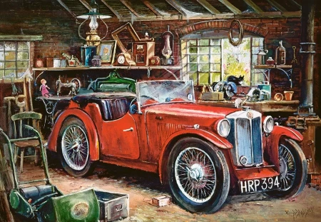 Пазл Castorland 1000 Винтажный гараж C-104574