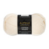 Пряжа ALPINA Cotton Pallete 50% хлопок, 50% акрил 1 х 50 г 205 ± 5 м №05 молочный ALP-COP-05