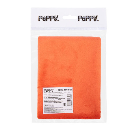 Ткань для игрушек PEPPY Плюш PEV 48 x 48 см 273 ± 5 г/м2 100% полиэстер 28 св.красный/lt.red PEV-28