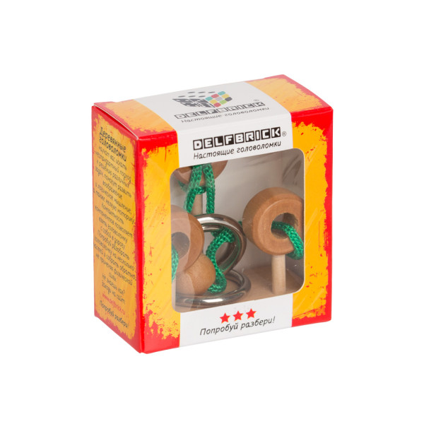 Головоломка деревянная DELFBRICK "Петли" 1 шт 7 элемент DLS-08