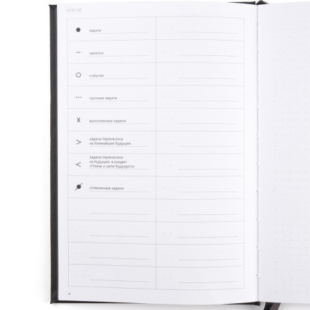 Блокнот для записей Стихия Bullet Journal 100 г/м2, 14 x 20 см, 80 л, жесткая обложка, черный NP-ST04053