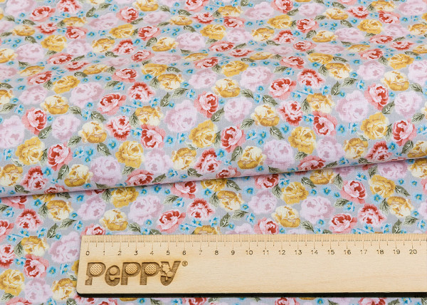 Ткань для пэчворка PEPPY ВЕРСАЛЬСКИЕ САДЫ 50 x 55 см 146 ± 5 г/м2 100% хлопок ВС-16 серый