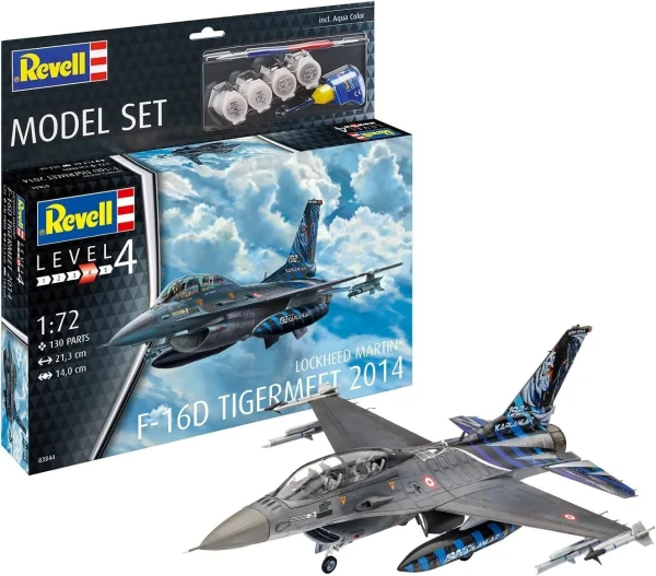 Сборная модель: REVELL Легкий истребитель F-16D Fighting Falcon 1:72, подарочный набор UT-63844
