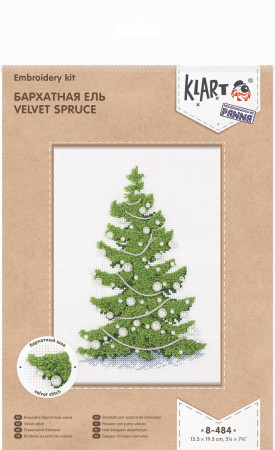 Набор для вышивания KLART "Бархатная ель" 13.5 х 19.5 см 8-484