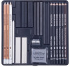 Набор для рисунков и эскизов CRETACOLOR Black&White Box 25 предметов, мет.пенал CR40026