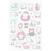 Наклейки ПВХ MESHU "Sweet bear" 10 x 21 см RE-MS_42756