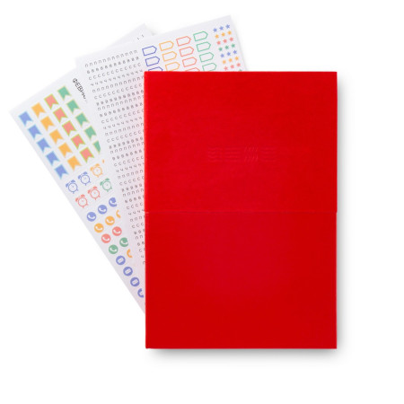 Блокнот для записей Стихия Bullet Journal 100 г/м2, 14 x 20 см, 80 л, жесткая обложка, красный NP-ST04058