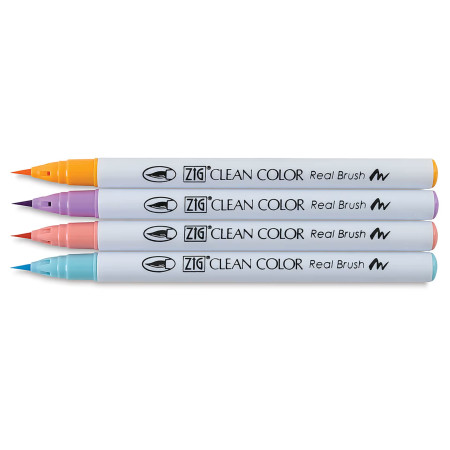 Набор маркеров CLEAN COLOR Real Brush - Pale colours 4 шт MPRB-6000AT/4VA