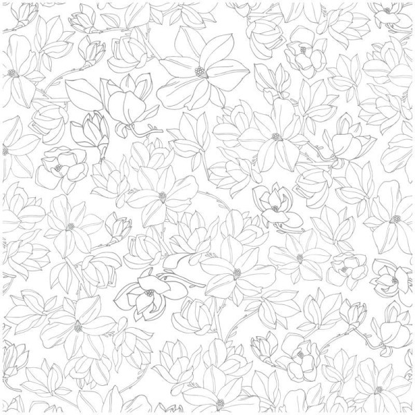 Упаковочная бумага глянцевая MESHU "Magnolias" 1л. 70 x 100 см 90г/м2 RE-М100_41092