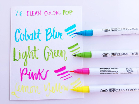 Набор маркеров CLEAN COLOR Real Brush - Pop colours 4 шт MPRB-6000AT/4VB