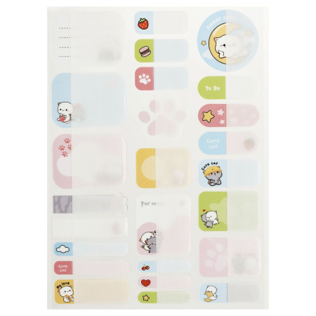 Наклейки бумажные для маркировки MESHU "Cute kittens" 11.5 x 20 см, пакет европодвес RE-MS_58134