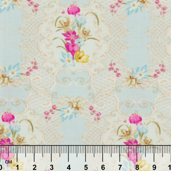Ткань для пэчворка PEPPY ВЕСЕННИЙ ЭТЮД 50 x 55 см 146 ± 5 г/м2 100% хлопок ВЭ-08 голубой