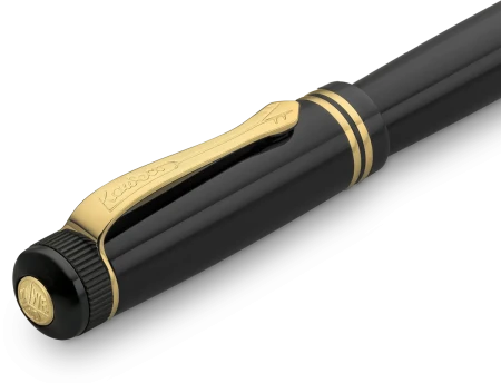 Ручка-роллер KAWECO DIA2 0.7мм черный корпус с золотистыми вставками  KAW-10000567