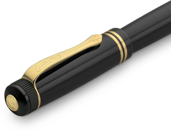 Ручка-роллер KAWECO DIA2 0.7мм черный корпус с золотистыми вставками  KAW-10000567