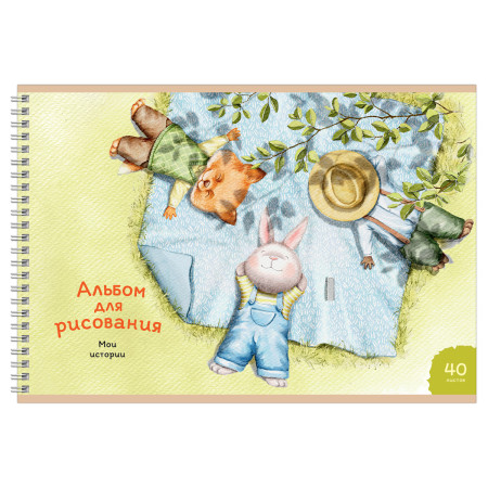Альбом для рисования 40л. A4 BG "Мои истории" на гребне RE-АР4гр40_12853