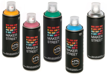 Краска в аэрозольном баллоне MAKERSTREET 400 мл 207 Китайский красный MS400-207