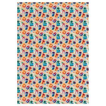 Упаковочная бумага глянцевая MESHU "Happy birthday" 1л. 70 x 100 см 70 г/м2, ассорти, 4 дизайна RE-MS_62814