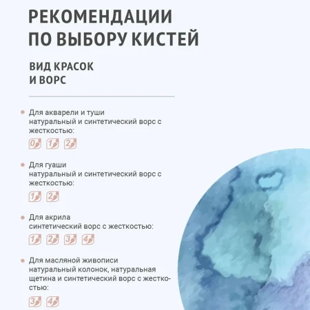 Кисть Roubloff серия 1ТТ4 имитация мангуста шлейф ручка короткая пестрая №6 MP1ТТ4-6