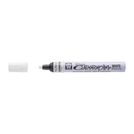 Маркер SAKURA Pen-Touch Calligrapher толстый стержень 5.0 мм Белый MPXPFK-C-50
