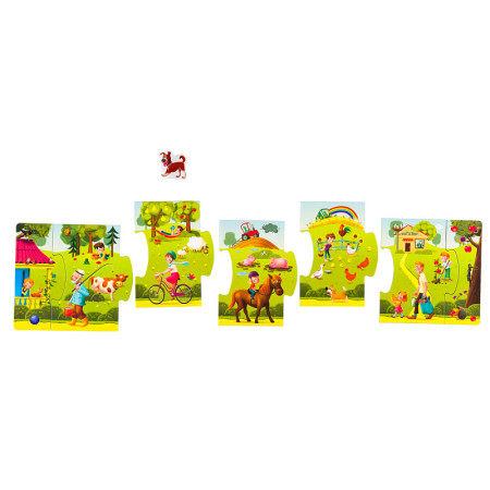 Развивающий пазл Step Puzzle "Story puzzle. Деревня" STP-80481