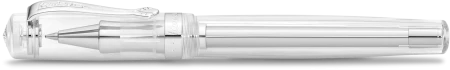 Ручка-роллер KAWECO STUDENT 0.7мм прозрачный корпус с хромированными вставками  KAW-10001192