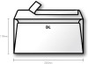Конверт CLAIREFONTAINE Confidence DL 110 x 220 мм 80 г/м2 1 шт, белый RH-5995C