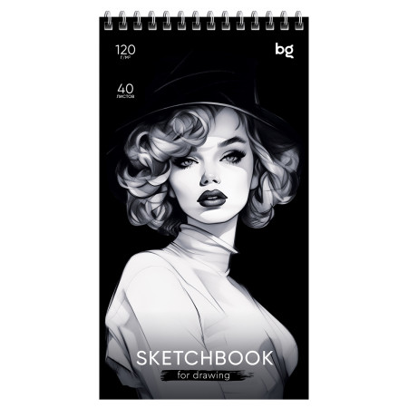 Скетчбук 40л. 105 x 195 мм BG "Fashion Week" 120 г/м2, на гребне RE-С A540гр_58933