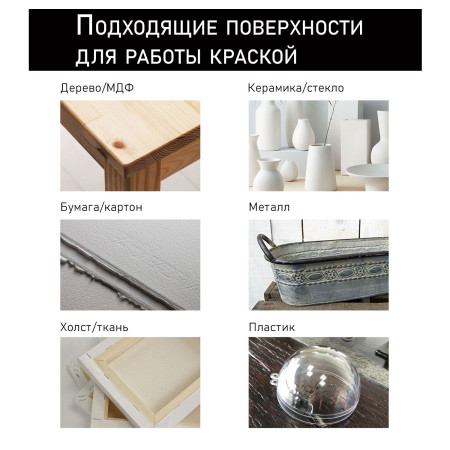 Краска "Акрил-Хобби" 500 мл Черный 0305081