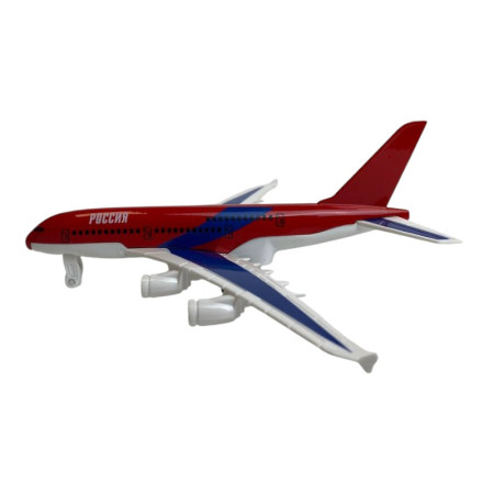 Игрушка инерционная KiddieDrive Пассажирский самолет,  металл, 17 см UT-91018