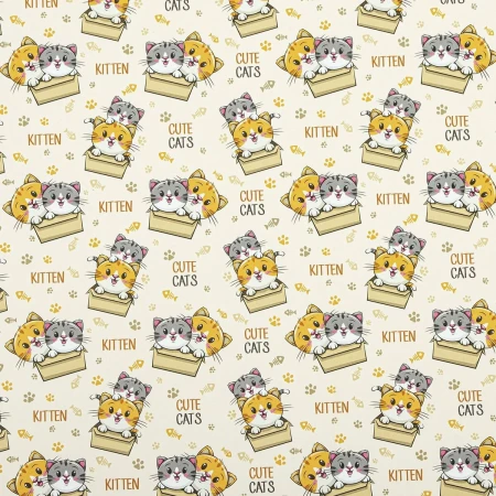 Бумага упаковочная мелованная 70 х 100 см "Funny Animals", ассорти S-591917