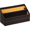 Лоток для писем RHODIARAMA 25 x 10 x 14 см, 2 отделения, экокожа, черный RH-118846C