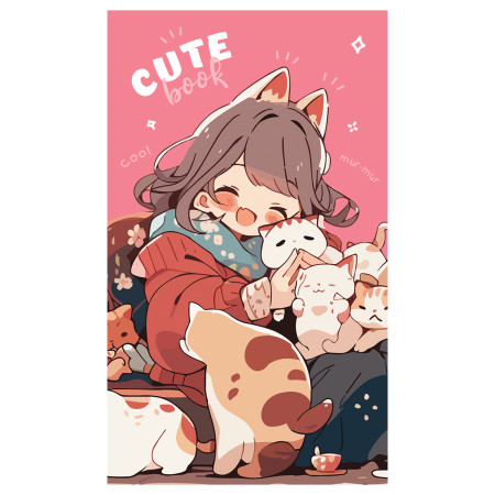 Блокнот A7 48л. BG "Cute anime" на склейке RE-Б7ск48_12764